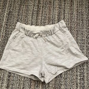 White grey lululemon shorts
